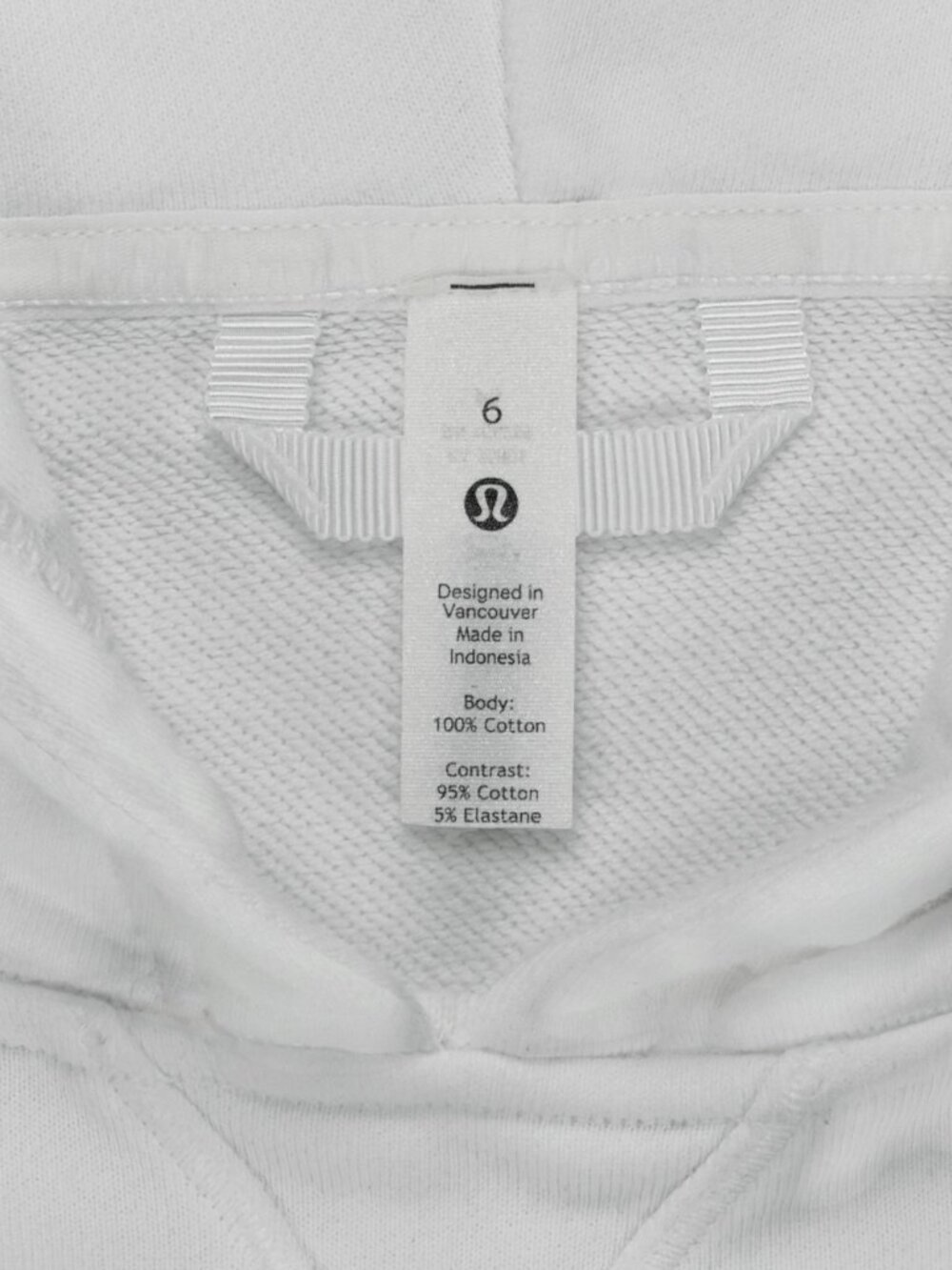 Lululemon EXCLUSIVE Membership All Yours Hoodie White Sz 6 W3EG6S Like New Mint - Picture 9 of 12